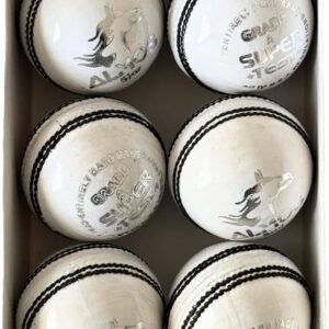 Almos Sports Cricket Hard Ball - Pack of 6 Premium Leather Ball International Standard for Day and Night Cricket Tournaments and Net Practice | for Outdoor Sport Men & Women Cricket Game |